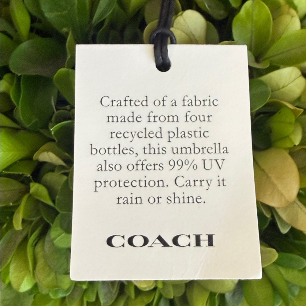COACH C4322 🖤🩶GRAPHITE🩶🖤 SIGNATURE PRINT MINI UMBRELLA 🌟NWT🌟 - Picture 10 of 13